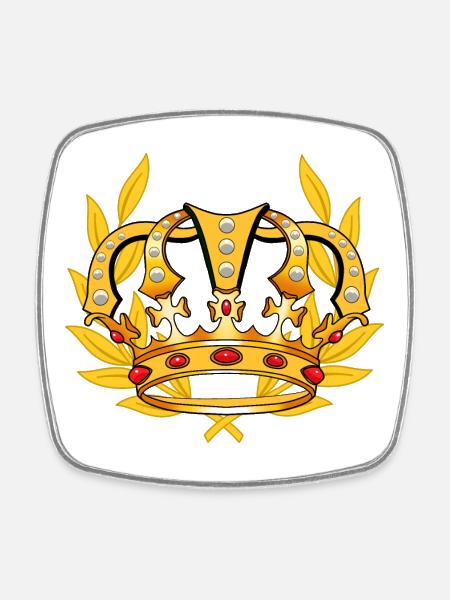 Roi héritier Majesté le prince royal - Magnet carré - blanc