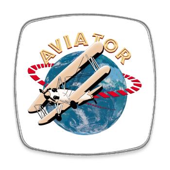 Pilot von Flugzeugen - Viereckiger Kühlschrankmagnet - Weiß - Vorne