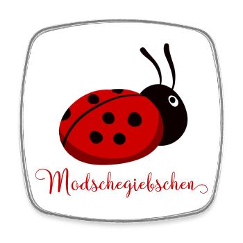 Modschegiebchen Ladybug Saxon Gift Idea - Square fridge magnet - white - Front