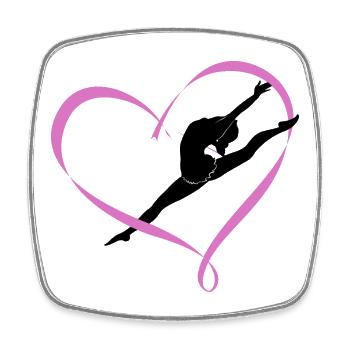 Dance - Viereckiger Kühlschrankmagnet - Weiß - Vorne