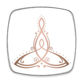 Celtic Motherhood Symbol Mother with Child - Square fridge magnet - white - Front