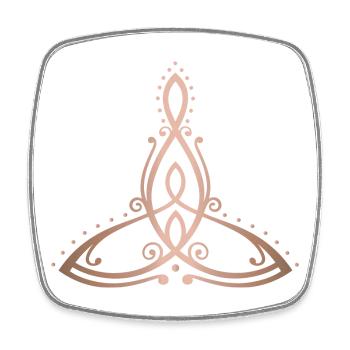 Celtic Motherhood Symbol Mother with Two Children - Square fridge magnet - white - Front
