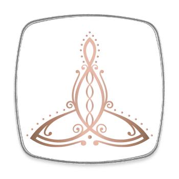 Celtic Motherhood Symbol Mother with four children - Square fridge magnet - white - Front