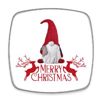 XMAS Wichtel - Merry Christmas - Viereckiger Kühlschrankmagnet - Weiß - Vorne