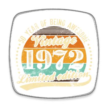 Vintage 1979 Limited Edition - Viereckiger Kühlschrankmagnet - Weiß - Vorne