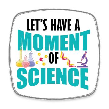 Let's Have A Moment Of Science - Lustige Wissenschaft - Viereckiger Kühlschrankmagnet - Weiß - Vorne