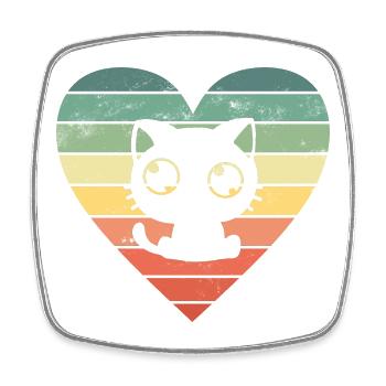 Chats Chats - Magnet carré - blanc - Devant