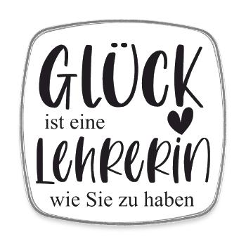Lehrerin Danke Geschenk Abschied - Viereckiger Kühlschrankmagnet - Weiß - Vorne