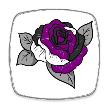 Ace Pride Rose - Square fridge magnet - white - Front