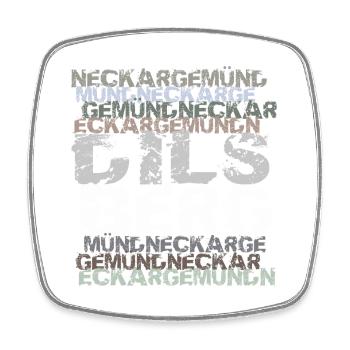 Neckargemünd - Dilsberg - Viereckiger Kühlschrankmagnet - Weiß - Vorne