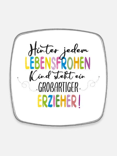 Großartiger Erzieher - Viereckiger Kühlschrankmagnet - Weiß