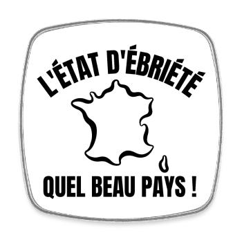 alcool, alcool humour, buveur de compétition - Magnet carré - blanc - Devant