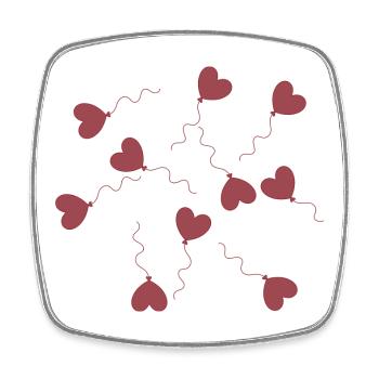 Cadeau Saint-Valentin Saint-Valentin - Magnet carré - blanc - Devant