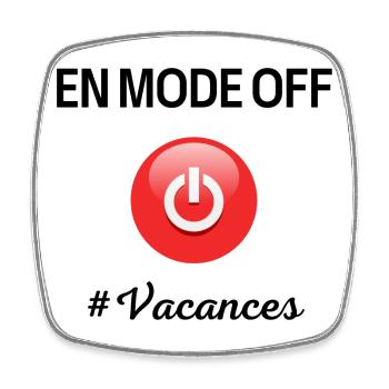 Tee shirt vacances - Magnet carré - blanc - Devant