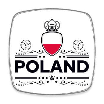 POLEN - Viereckiger Kühlschrankmagnet - Weiß - Vorne
