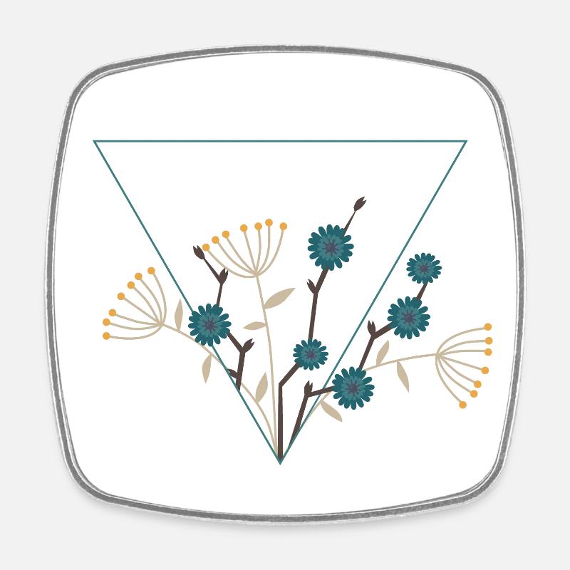 Bouquet - Square fridge magnet - white