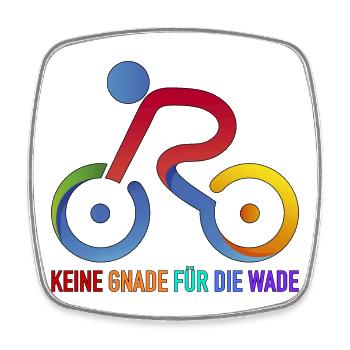 Ohne Gnade Fahrrad Fahrradtour Biker Radlershirt - Viereckiger Kühlschrankmagnet - Weiß - Vorne