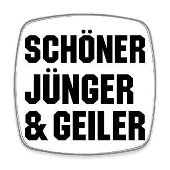 Schöner jünger geiler - Viereckiger Kühlschrankmagnet - Weiß - Vorne