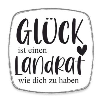 Landrat Ehrenamt Politiker Politik Geschenk - Viereckiger Kühlschrankmagnet - Weiß - Vorne