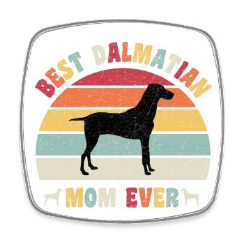 Best Dalmatian Mom ever dog lovers vintage retro - Viereckiger Kühlschrankmagnet - Weiß - Vorne