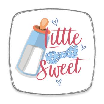 Bébé petit et doux - Magnet carré - blanc - Devant