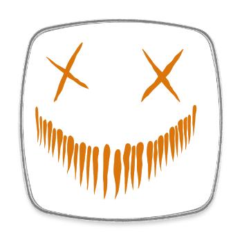 Pumpkin Grimace1 - Square fridge magnet - white - Front