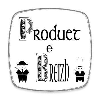 Made in bretagne - Magnet carré - blanc - Devant