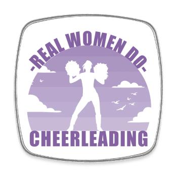 Cheerleading Cheerleader Girl Pompons Gift - Magnet carré - blanc - Devant