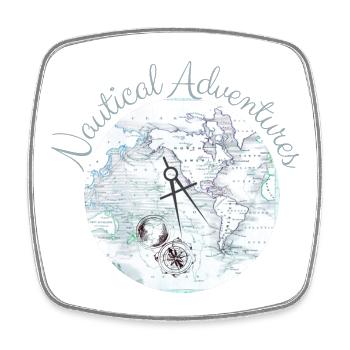 Nautical Adventures - Sailing Cruising Apparel - Viereckiger Kühlschrankmagnet - Weiß - Vorne