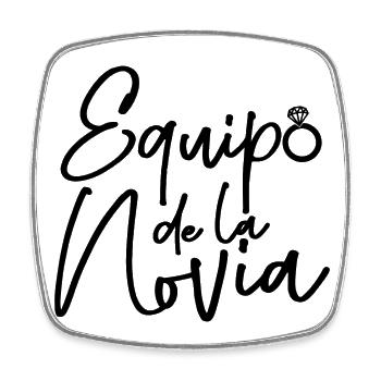 Equipo dela Novia Team Bride Wedding Bridesmaid - Square fridge magnet - white - Front