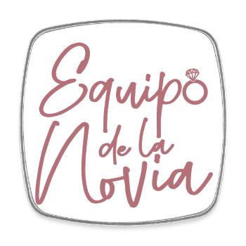 Equipo dela Novia Team Bride Wedding Bridesmaid - Square fridge magnet - white - Front