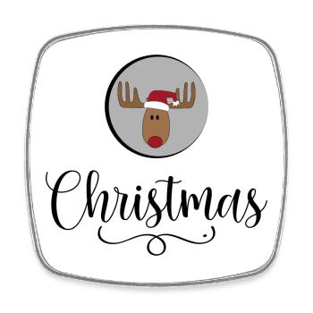 Christmas - Viereckiger Kühlschrankmagnet - Weiß - Vorne