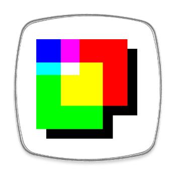 RGB Color Corner Additive Color Mixing - Square fridge magnet - white - Front