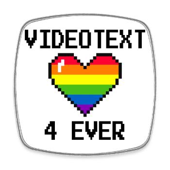 Videotext for ever - Viereckiger Kühlschrankmagnet - Weiß - Vorne
