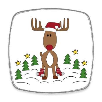Design for Christmas - Square fridge magnet - white - Front