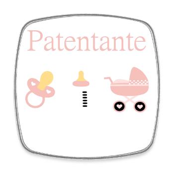 Patentante Geburt Mädchen Taufe - Viereckiger Kühlschrankmagnet - Weiß - Vorne