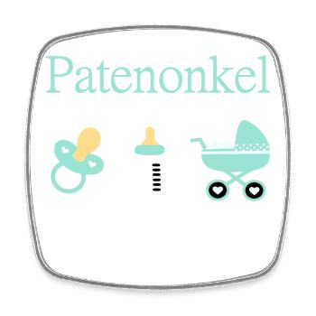 Patenonkel Geburt Junge Taufe - Viereckiger Kühlschrankmagnet - Weiß - Vorne