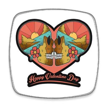 Happy Valentine's Day - Square fridge magnet - white - Front