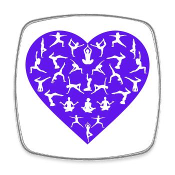 Yoga Pose Love - Yoga Apparel - Viereckiger Kühlschrankmagnet - Weiß - Vorne