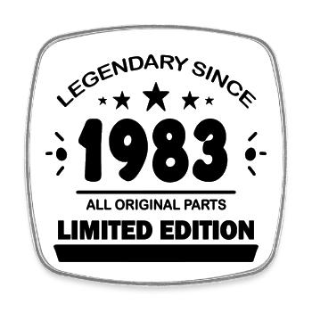 Année de construction 1983 - né en 1983 - Magnet carré - blanc - Devant