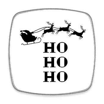 Christmas HO HO HO - Square fridge magnet - white - Front