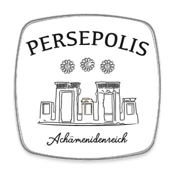 Iran, Persepolis, excavation site - Square fridge magnet - white - Front