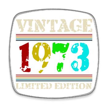 1973 Anniversaire Retro Vintage né en 1973 - Magnet carré - blanc - Devant