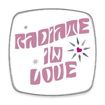 in love, heart - Square fridge magnet - white - Front