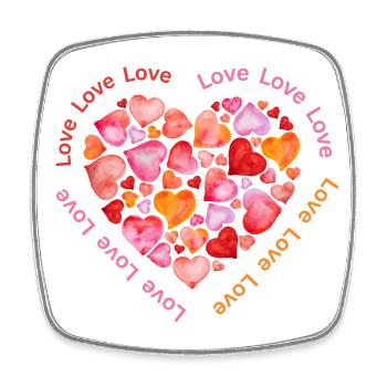 Love is everything - Viereckiger Kühlschrankmagnet - Weiß - Vorne