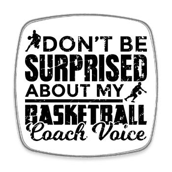 Basketball coach - Square fridge magnet - white - Front