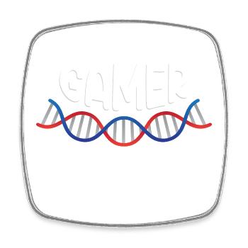 Gamer DNA: Born to Game - Square fridge magnet - white - Front