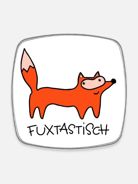 Fuxtastisch - Viereckiger Kühlschrankmagnet - Weiß