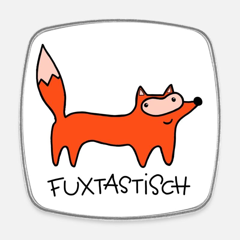 Fuxtastisch - Viereckiger Kühlschrankmagnet - Weiß