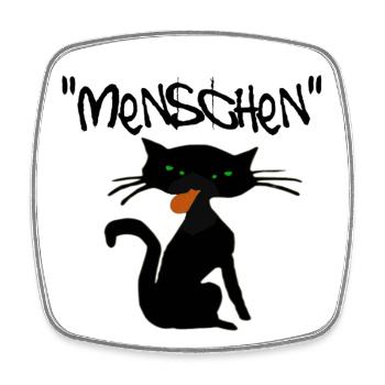 menschen II - Viereckiger Kühlschrankmagnet - Weiß - Vorne